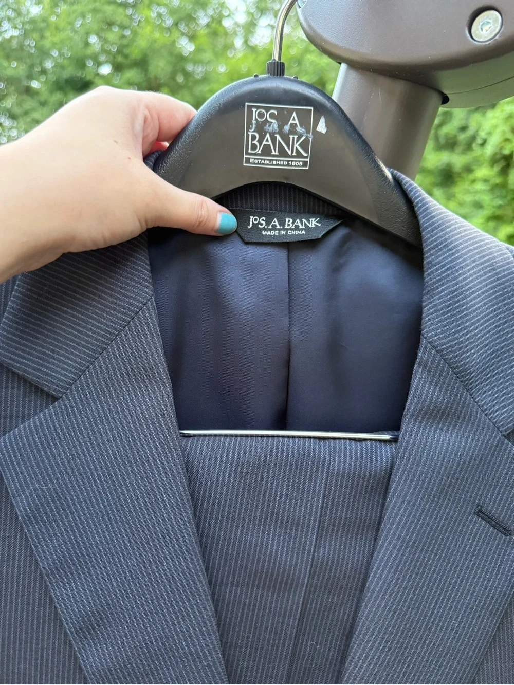 Jos.A.Bank Navy Pinstripe Suit